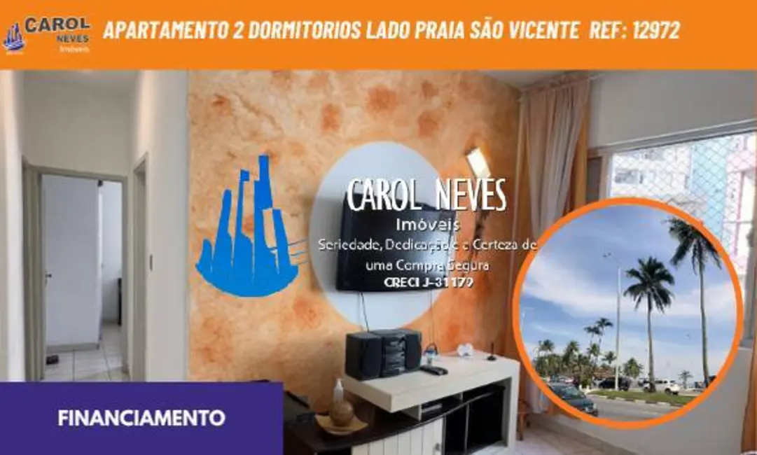 Foto 1 de Apartamento com 2 quartos à venda, 78m2 em Itararé, Sao Vicente - SP