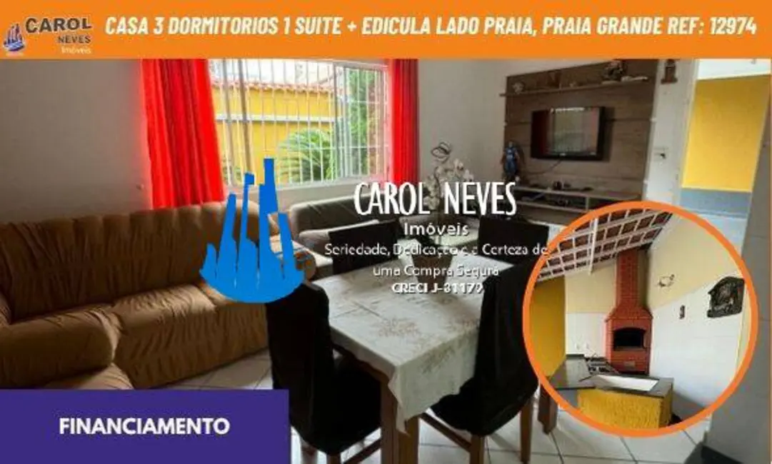 Casa com 3 quartos à venda, 288m2 em Flórida, Praia Grande - SP - imagem 1 Foto 1 de Casa com 3 quartos à venda, 288m2 em Flórida, Praia Grande - SP