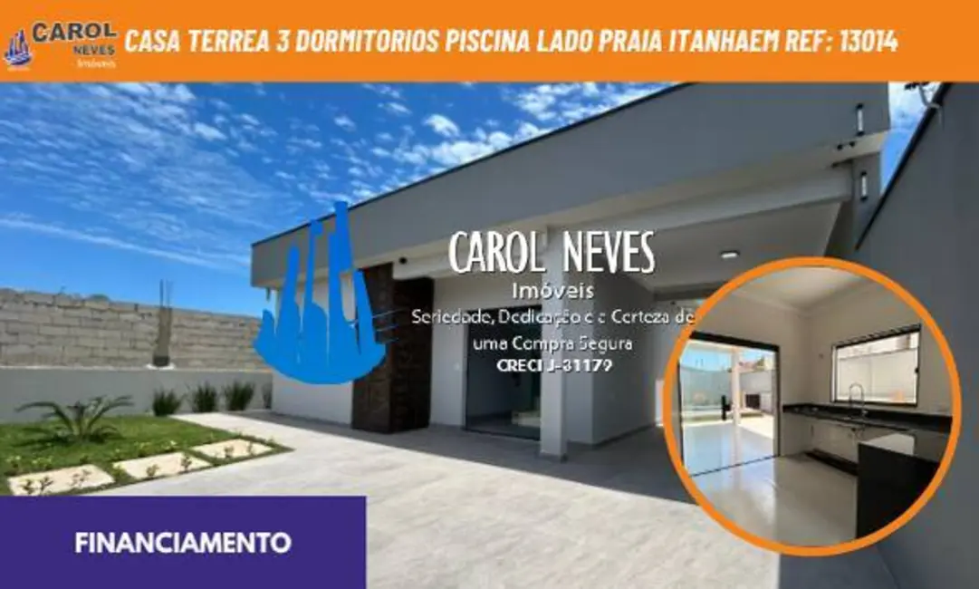 Foto 1 de Casa com 3 quartos à venda, 118m2 em Itanhaem - SP