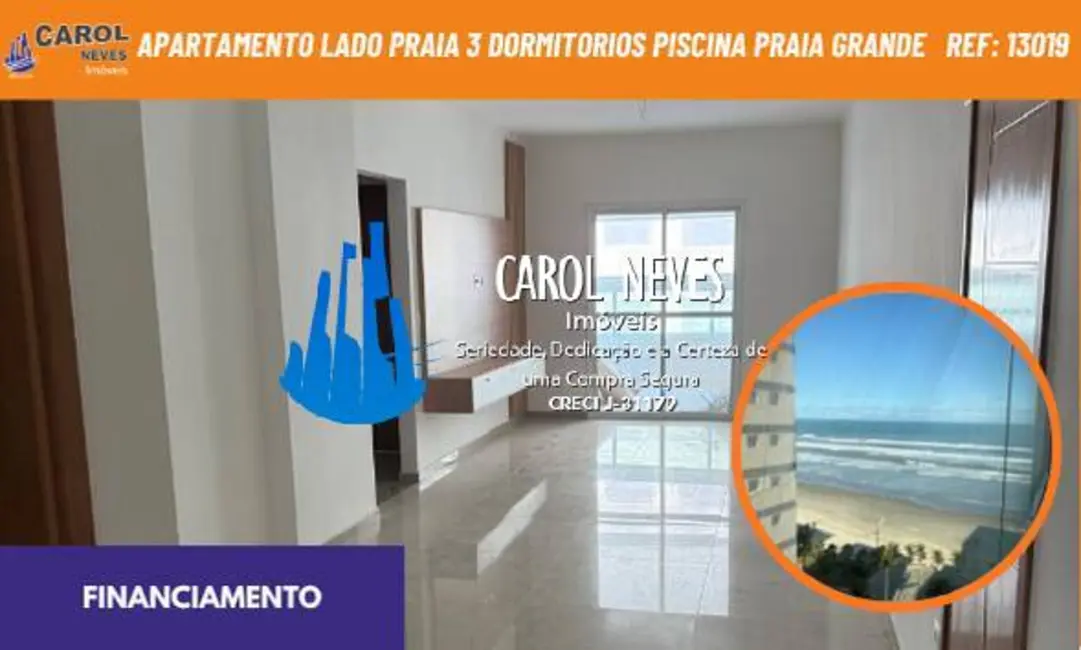 Foto 1 de Apartamento com 3 quartos à venda, 117m2 em Caiçara, Praia Grande - SP