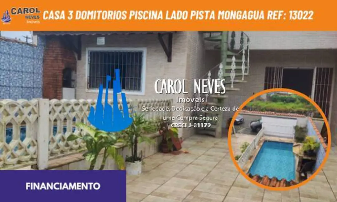 Foto 1 de Casa com 3 quartos à venda, 80m2 em Mongagua - SP