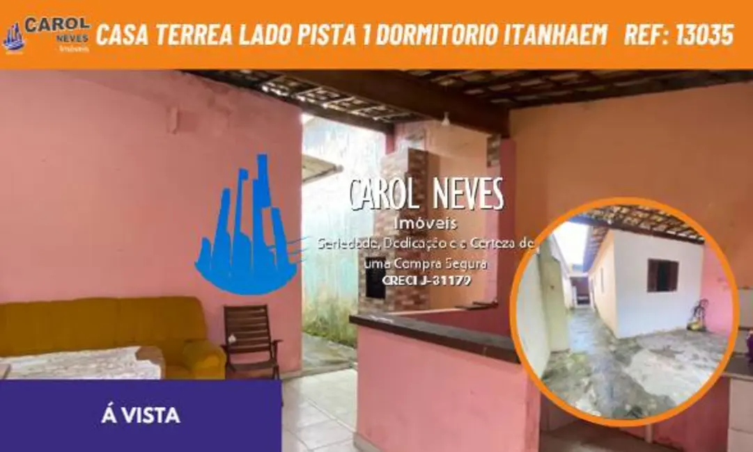 Foto 1 de Casa com 2 quartos à venda, 70m2 em Itanhaem - SP