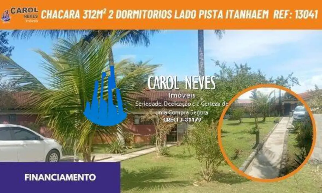 Foto 1 de Chácara com 2 quartos à venda, 110m2 em Itanhaem - SP