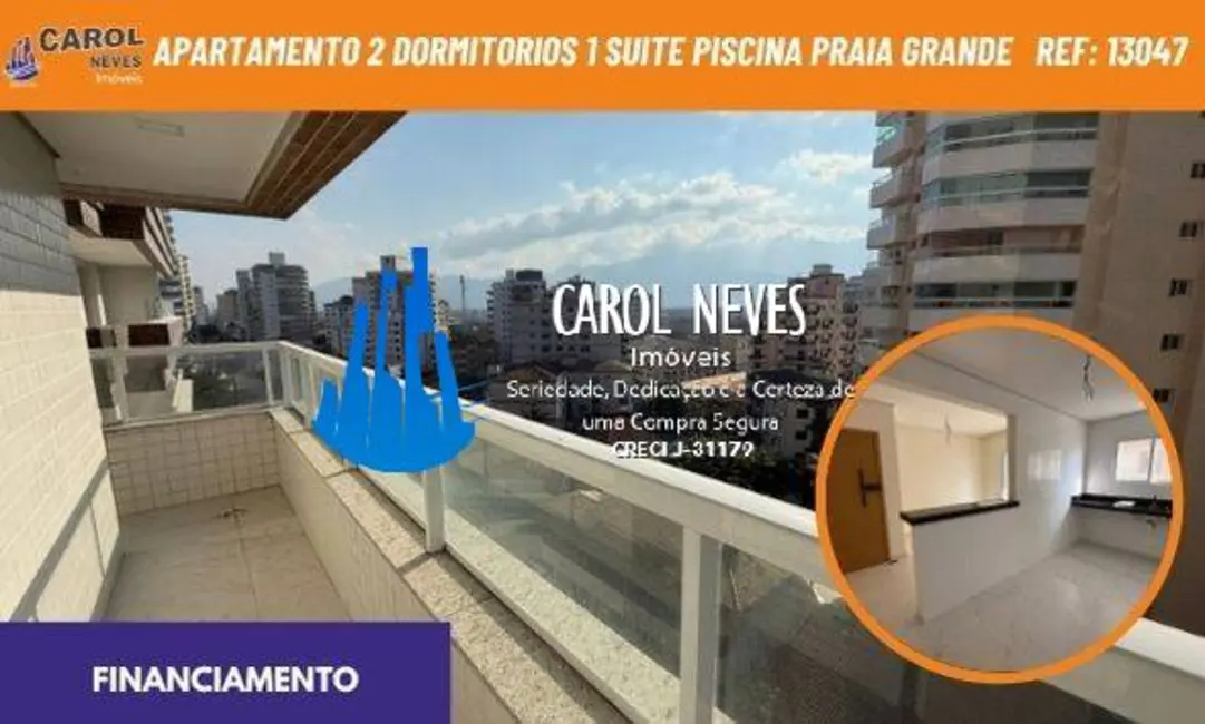 Foto 1 de Apartamento com 2 quartos à venda, 72m2 em Caiçara, Praia Grande - SP