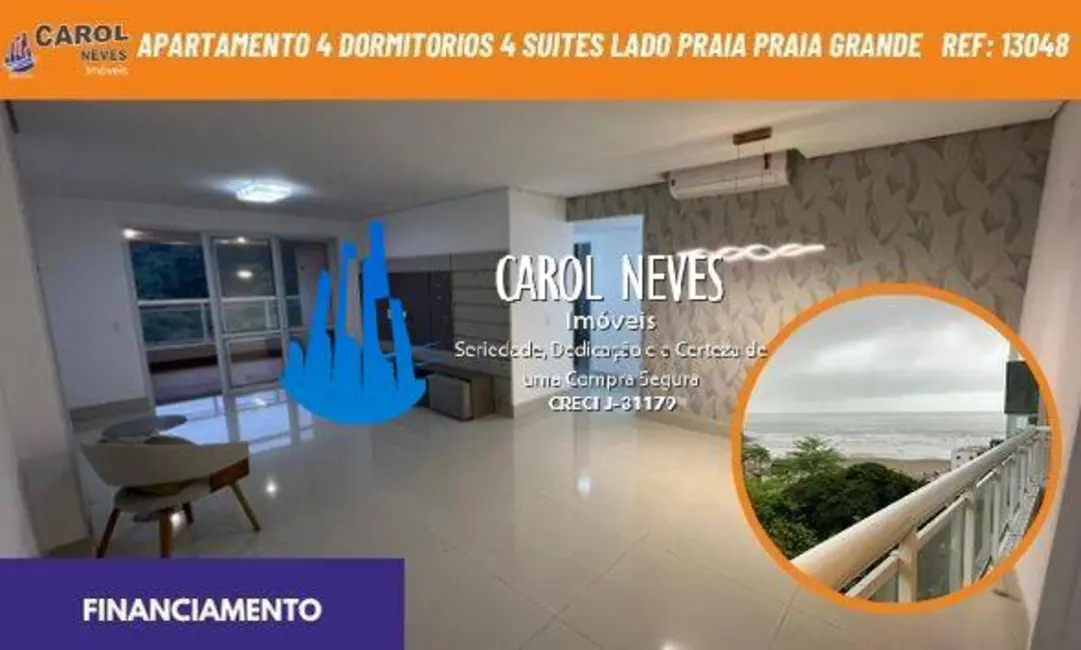 Foto 1 de Apartamento com 4 quartos à venda, 162m2 em Canto do Forte, Praia Grande - SP