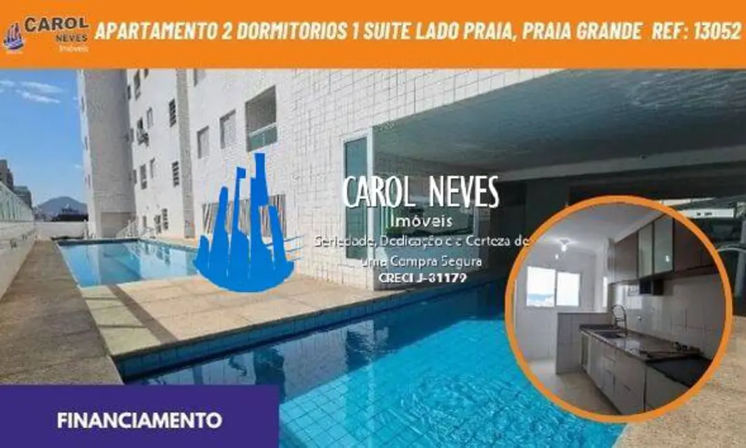 Foto 1 de Apartamento com 2 quartos à venda, 72m2 em Aviação, Praia Grande - SP