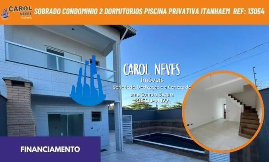 Foto 1 de Casa de Condomínio com 2 quartos à venda, 80m2 em Itanhaem - SP