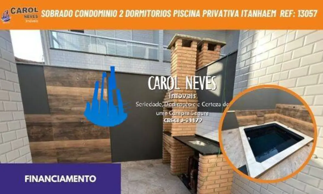 Casa de Condomínio com 2 quartos à venda, 80m2 em Itanhaem - SP - imagem 1 Foto 1 de Casa de Condomínio com 2 quartos à venda, 80m2 em Itanhaem - SP