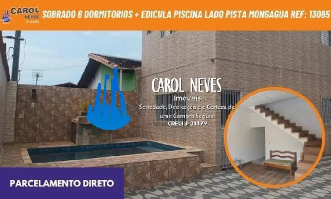 Foto 1 de Sobrado com 6 quartos à venda, 320m2 em Mongagua - SP