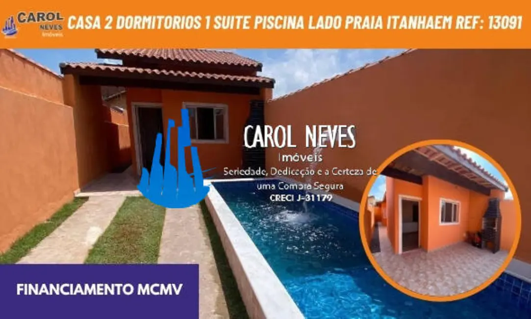 Foto 1 de Casa com 2 quartos à venda, 61m2 em Itanhaem - SP