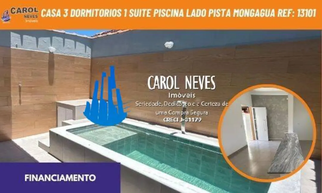 Foto 1 de Casa com 3 quartos à venda, 80m2 em Mongagua - SP