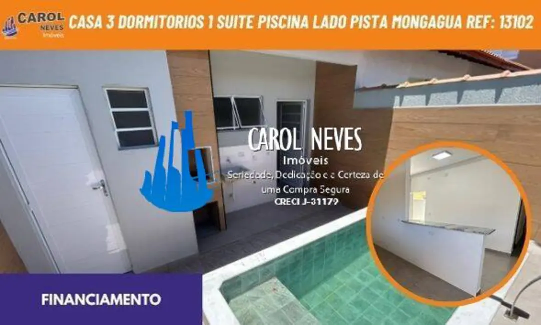 Foto 1 de Casa com 3 quartos à venda, 80m2 em Mongagua - SP