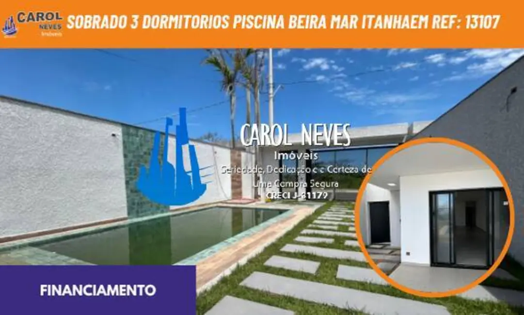 Foto 1 de Sobrado com 3 quartos à venda, 157m2 em Itanhaem - SP