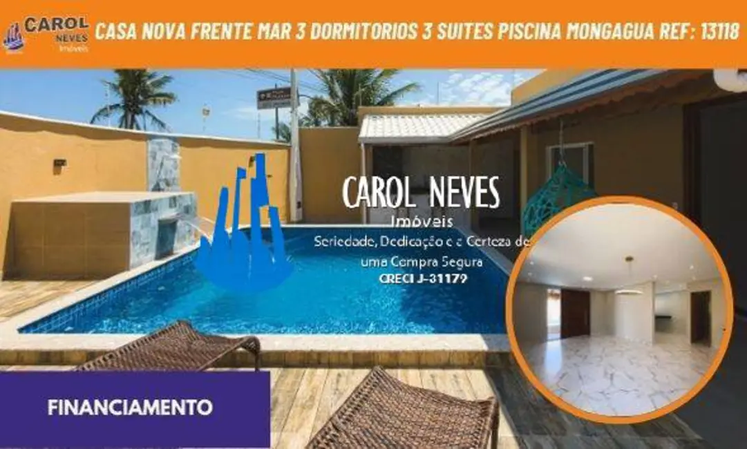 Foto 1 de Casa com 3 quartos à venda, 188m2 em Mongagua - SP
