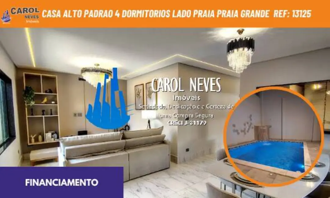Casa com 4 quartos à venda, 130m2 em Caiçara, Praia Grande - SP - imagem 1 Foto 1 de Casa com 4 quartos à venda, 130m2 em Caiçara, Praia Grande - SP