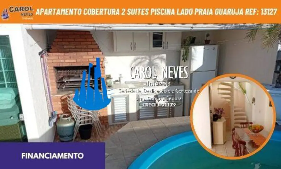 Foto 1 de Cobertura com 2 quartos à venda, 132m2 em Guaruja - SP