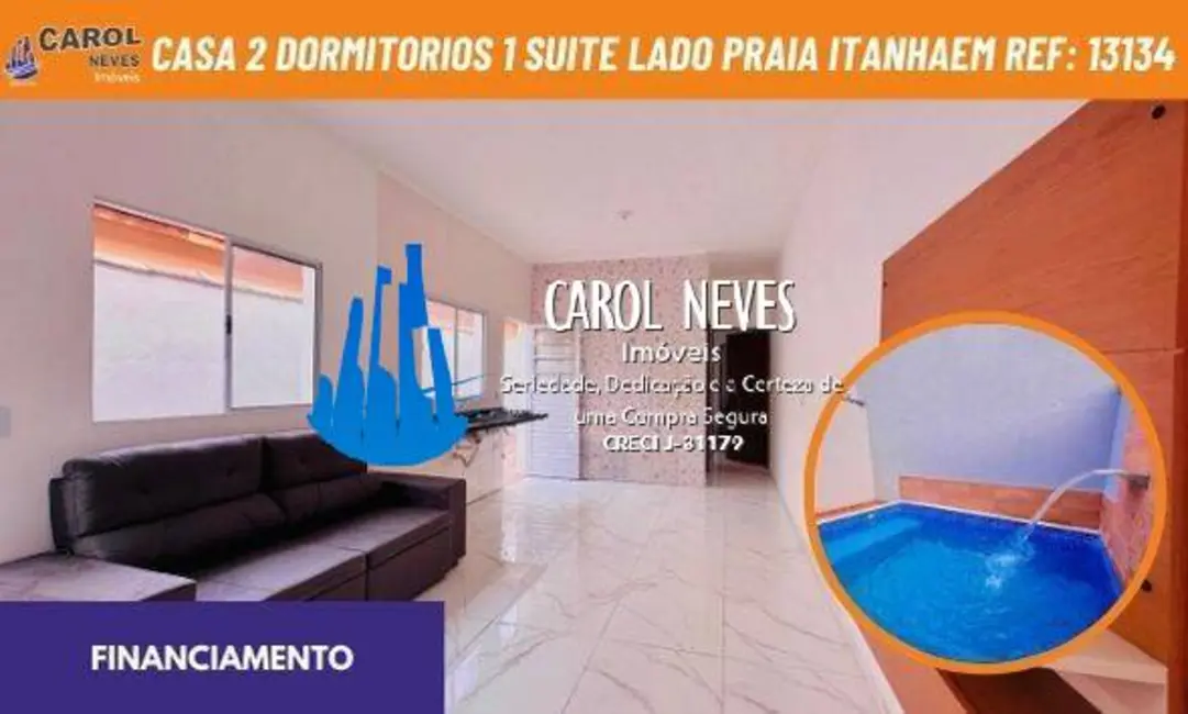 Foto 1 de Casa com 2 quartos à venda, 60m2 em Itanhaem - SP