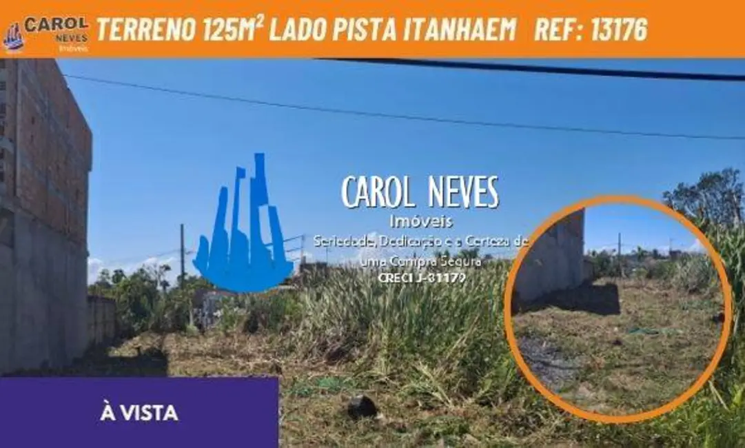 Foto 1 de Terreno / Lote à venda, 125m2 em Itanhaem - SP