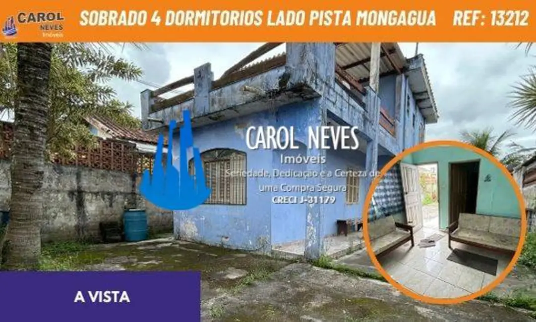 Foto 1 de Sobrado com 4 quartos à venda, 250m2 em Agenor de Campos, Mongagua - SP