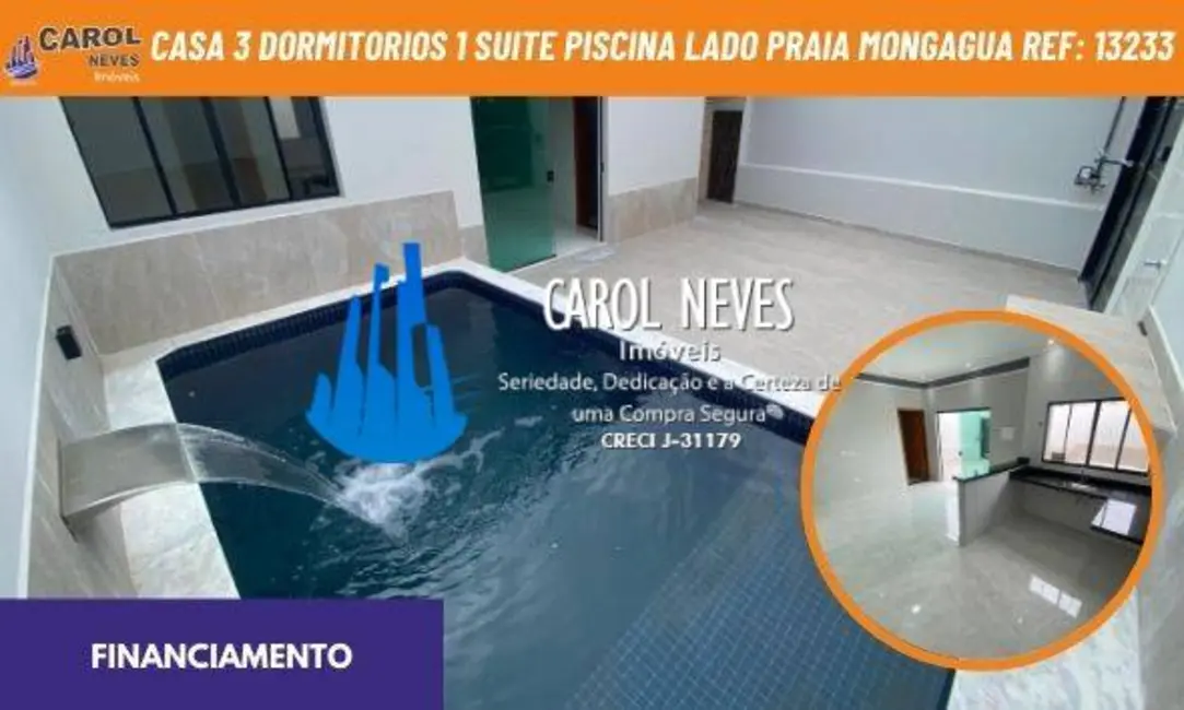 Foto 1 de Casa com 3 quartos à venda, 62m2 em Mongagua - SP