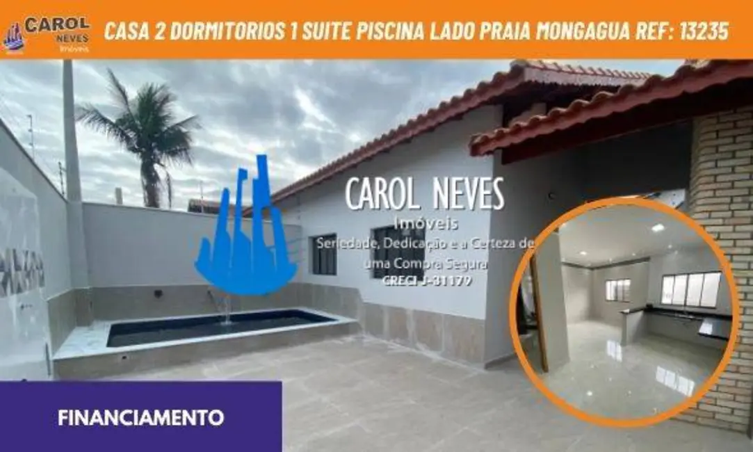 Foto 1 de Casa com 2 quartos à venda, 64m2 em Mongagua - SP