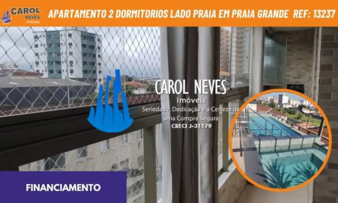 Foto 1 de Apartamento com 2 quartos à venda, 63m2 em Boqueirão, Praia Grande - SP