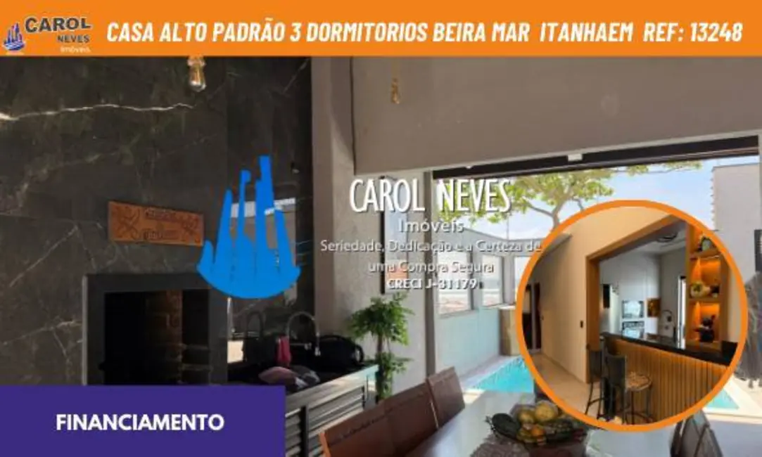 Foto 1 de Casa com 3 quartos à venda, 90m2 em Itanhaem - SP