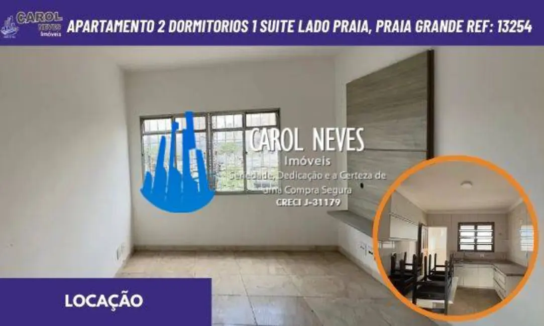 Apartamento com 2 quartos para alugar, 103m2 em Caiçara, Praia Grande - SP - imagem 1 Foto 1 de Apartamento com 2 quartos para alugar, 103m2 em Caiçara, Praia Grande - SP