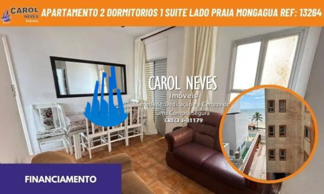Foto 1 de Apartamento com 2 quartos à venda, 80m2 em Mongagua - SP