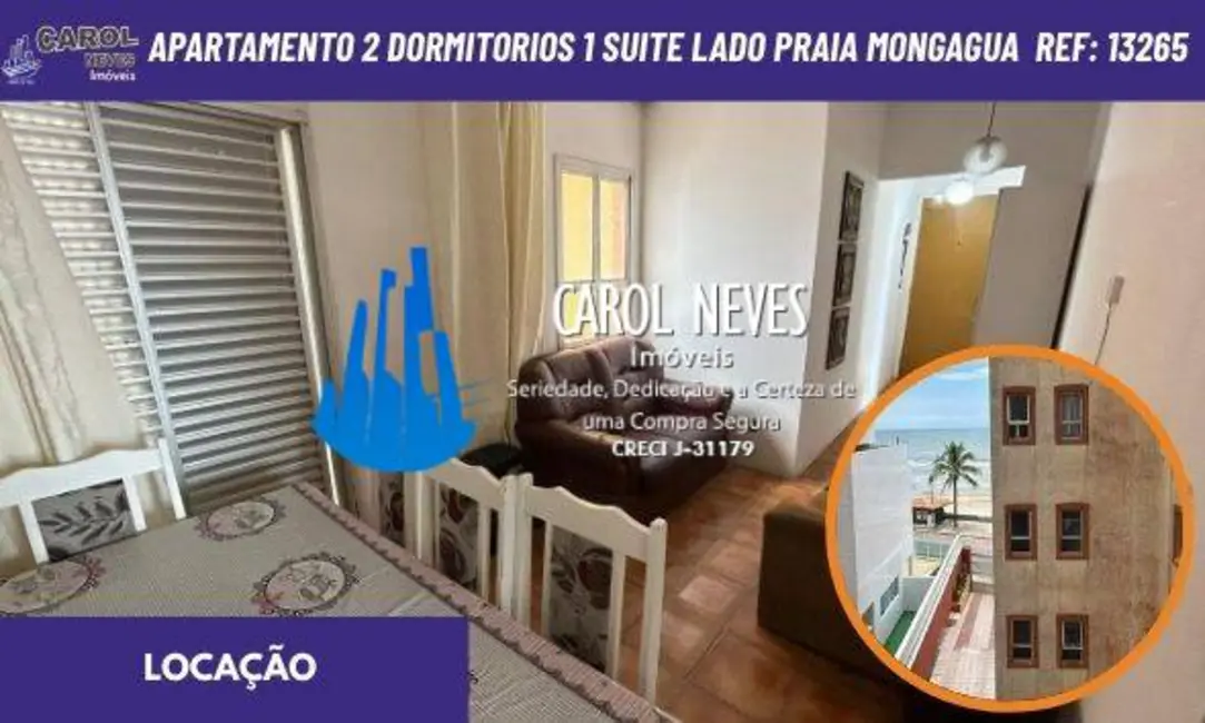 Apartamento com 2 quartos para alugar, 80m2 em Mongagua - SP - imagem 1 Foto 1 de Apartamento com 2 quartos para alugar, 80m2 em Mongagua - SP