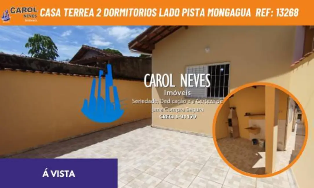 Foto 1 de Casa com 2 quartos à venda, 76m2 em Mongagua - SP