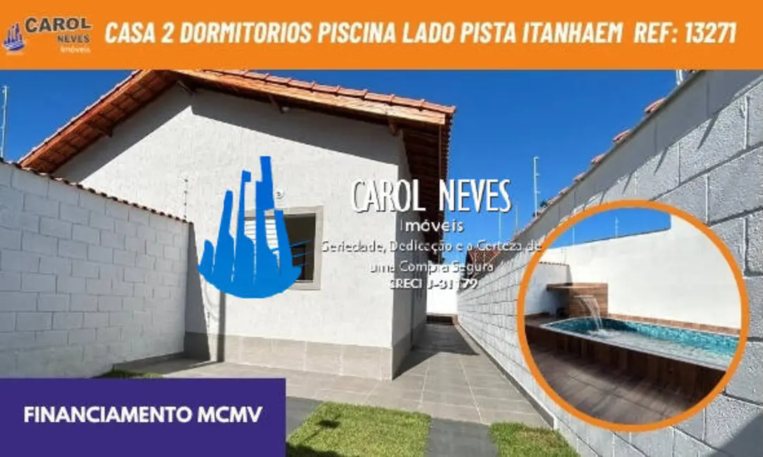 Foto 1 de Casa com 2 quartos à venda, 50m2 em Itanhaem - SP