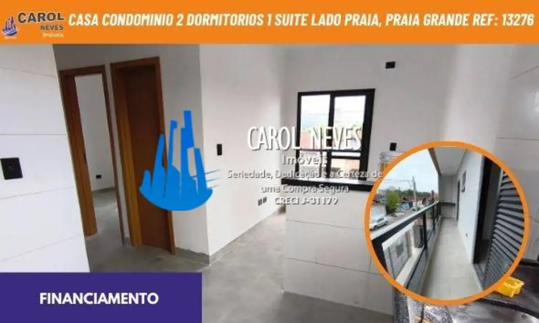 Casa de Condomínio com 2 quartos à venda, 57m2 em Real, Praia Grande - SP - imagem 1 Foto 1 de Casa de Condomínio com 2 quartos à venda, 57m2 em Real, Praia Grande - SP