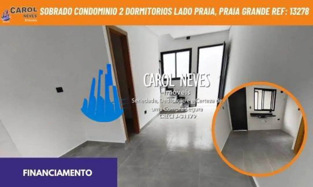 Casa de Condomínio com 2 quartos à venda, 51m2 em Real, Praia Grande - SP - imagem 1 Foto 1 de Casa de Condomínio com 2 quartos à venda, 51m2 em Real, Praia Grande - SP