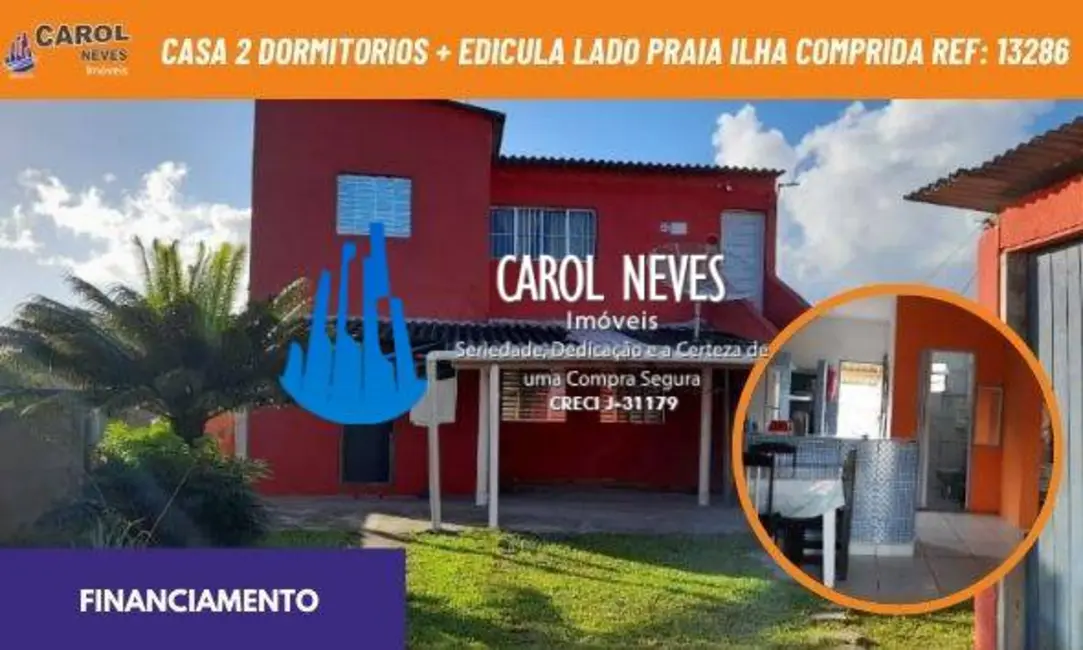 Foto 1 de Casa com 2 quartos à venda, 175m2 em Ilha Comprida - SP