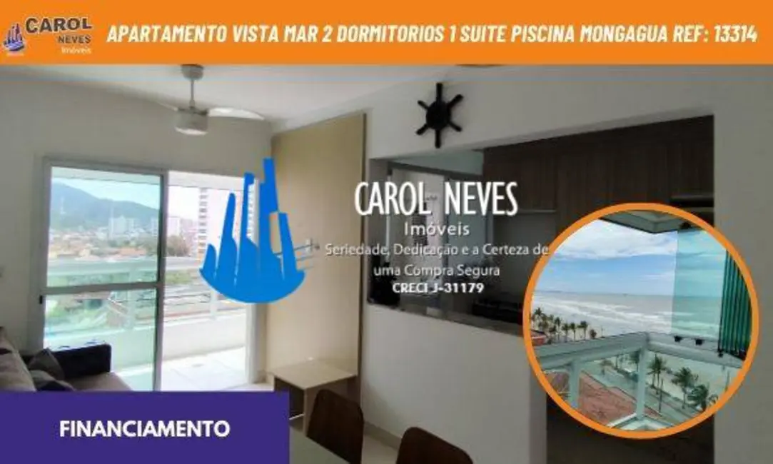 Foto 1 de Apartamento com 2 quartos à venda, 68m2 em Mongagua - SP