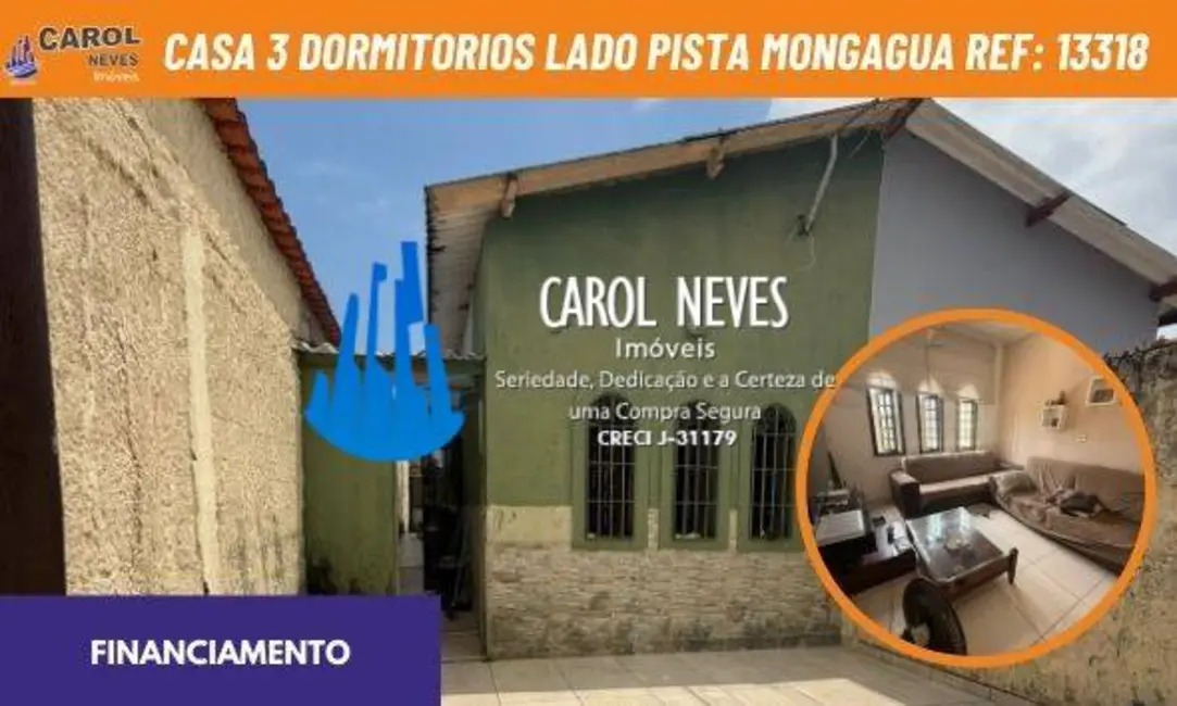 Foto 1 de Casa com 3 quartos à venda, 69m2 em Mongagua - SP
