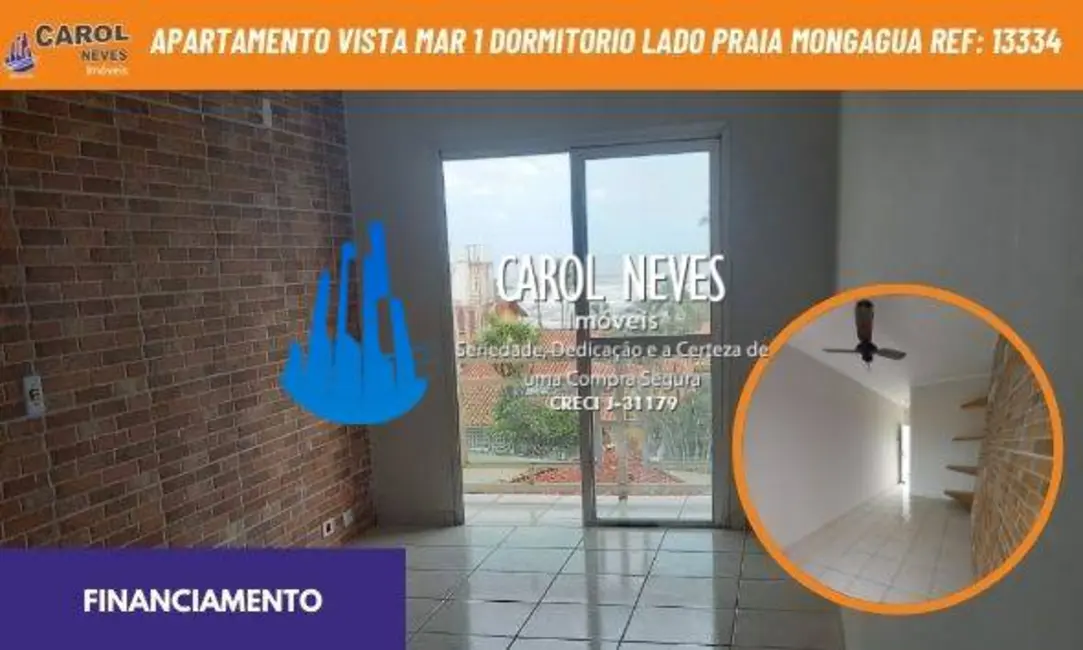 Foto 1 de Apartamento com 1 quarto à venda, 46m2 em Mongagua - SP