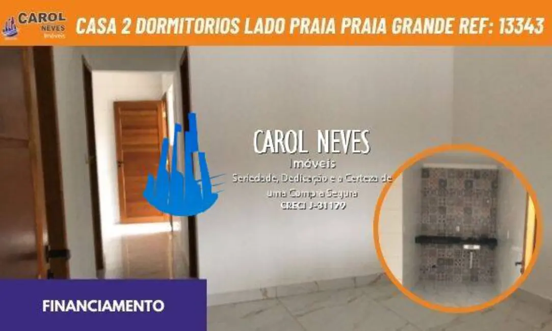 Foto 1 de Casa com 2 quartos à venda, 50m2 em Tupi, Praia Grande - SP