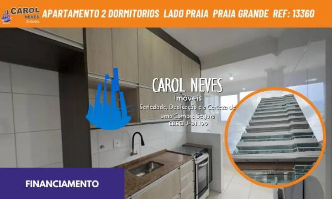 Foto 1 de Apartamento com 2 quartos à venda, 61m2 em Guilhermina, Praia Grande - SP