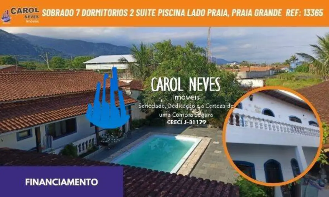 Foto 1 de Casa com 7 quartos à venda, 304m2 em Solemar, Praia Grande - SP