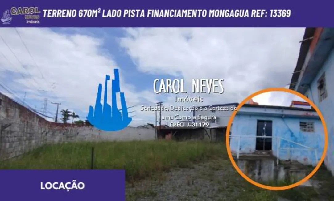 Foto 1 de Terreno / Lote para alugar, 670m2 em Mongagua - SP