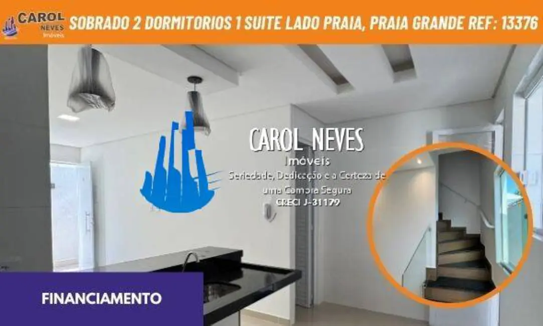 Foto 1 de Sobrado com 2 quartos à venda, 62m2 em Tupi, Praia Grande - SP