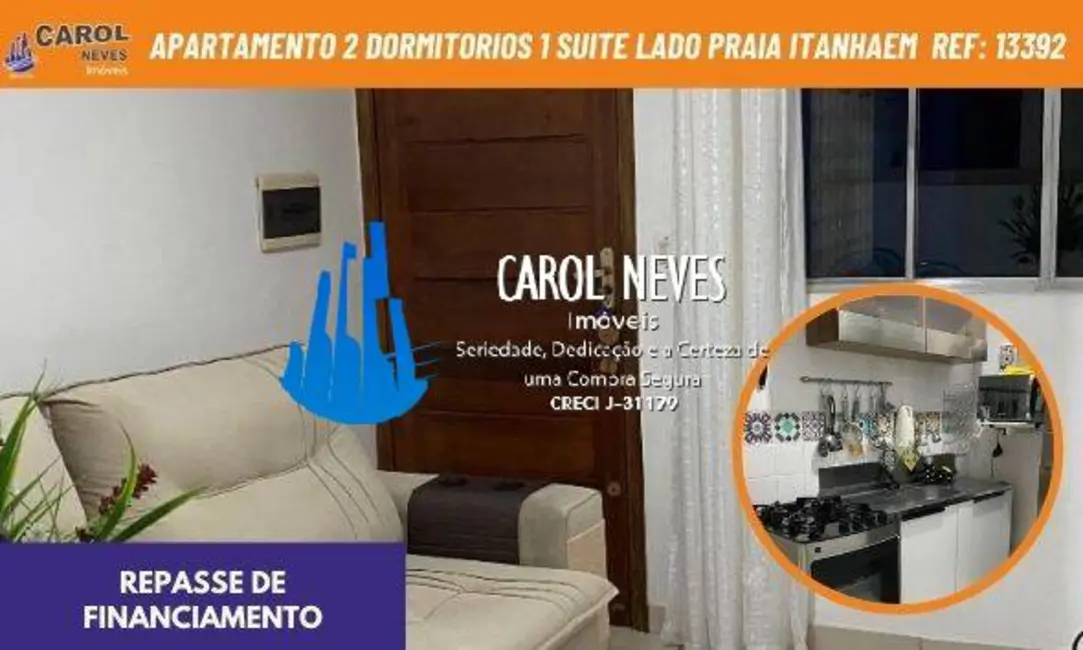 Foto 1 de Apartamento com 2 quartos à venda, 55m2 em Itanhaem - SP
