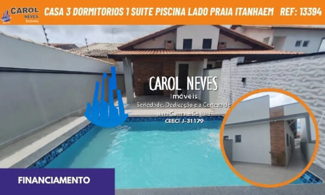 Foto 1 de Casa com 3 quartos à venda, 90m2 em Itanhaem - SP