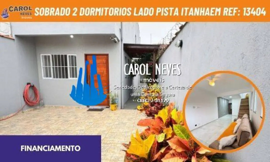 Foto 1 de Sobrado com 2 quartos à venda, 113m2 em Itanhaem - SP