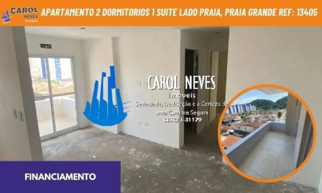 Foto 1 de Apartamento com 2 quartos à venda, 57m2 em Canto do Forte, Praia Grande - SP