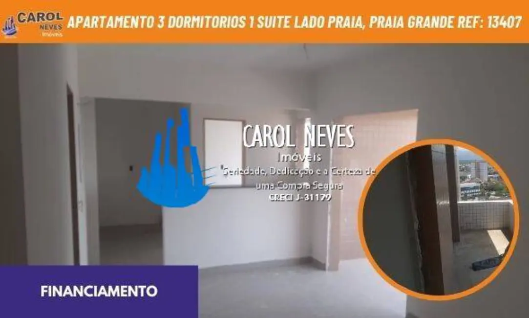 Foto 1 de Apartamento com 3 quartos à venda, 99m2 em Guilhermina, Praia Grande - SP