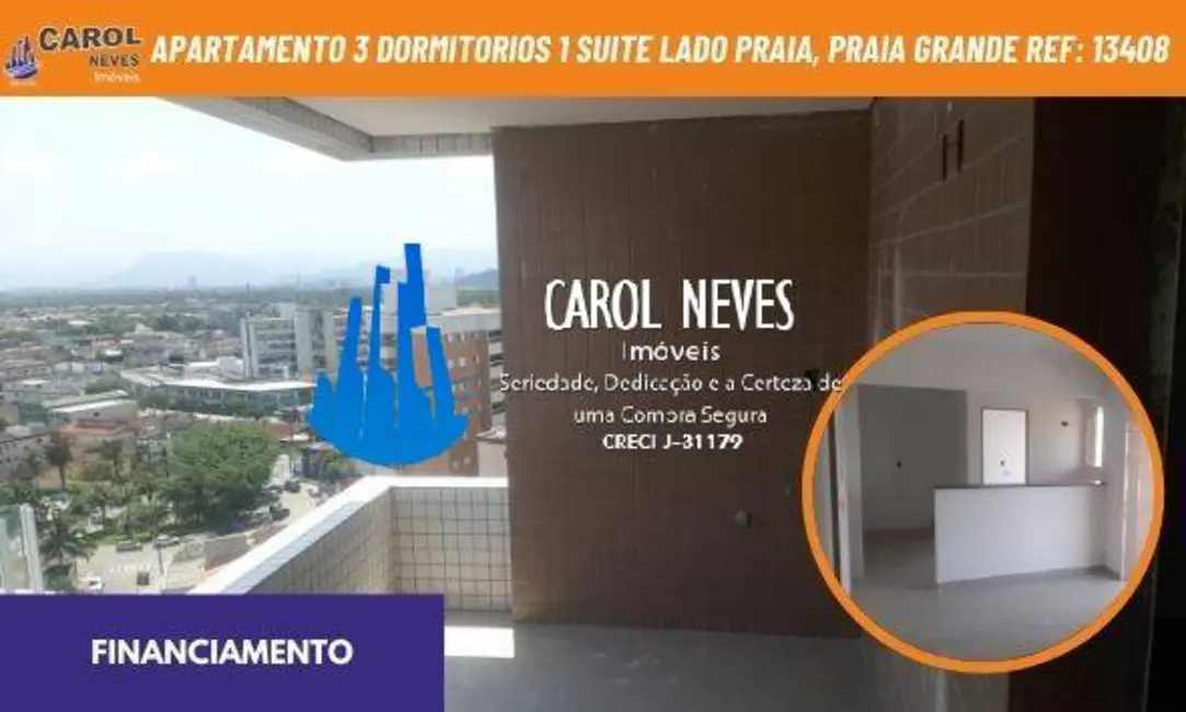 Foto 1 de Apartamento com 3 quartos à venda, 99m2 em Guilhermina, Praia Grande - SP