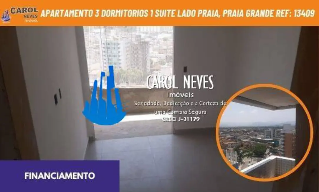 Foto 1 de Apartamento com 3 quartos à venda, 99m2 em Guilhermina, Praia Grande - SP